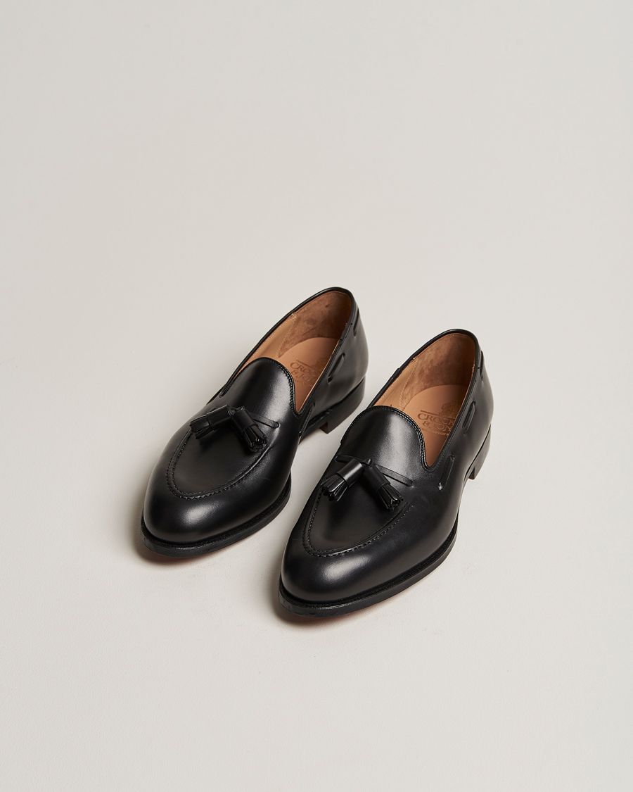 Hombres | Zapatos hechos a mano | Crockett & Jones | Cavendish 2 Tassel Loafer Black Calf