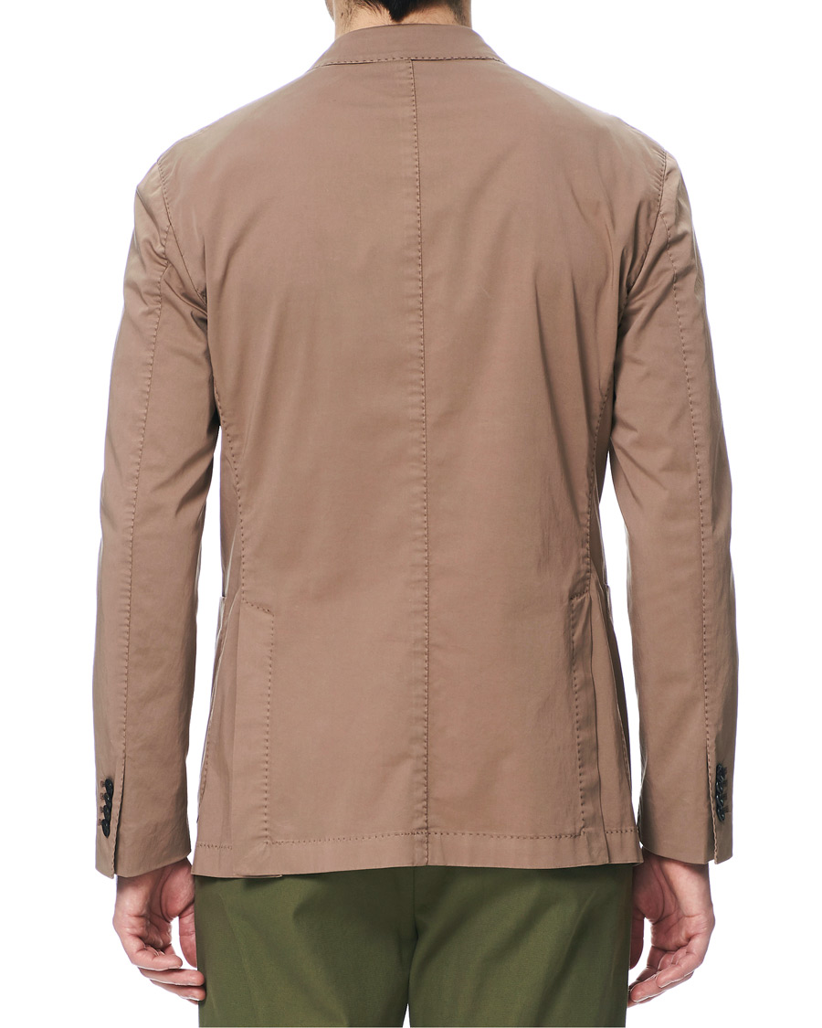 Hombres | Blazers | Boglioli | K Jacket Double Breasted Cotton Blazer Tobacco