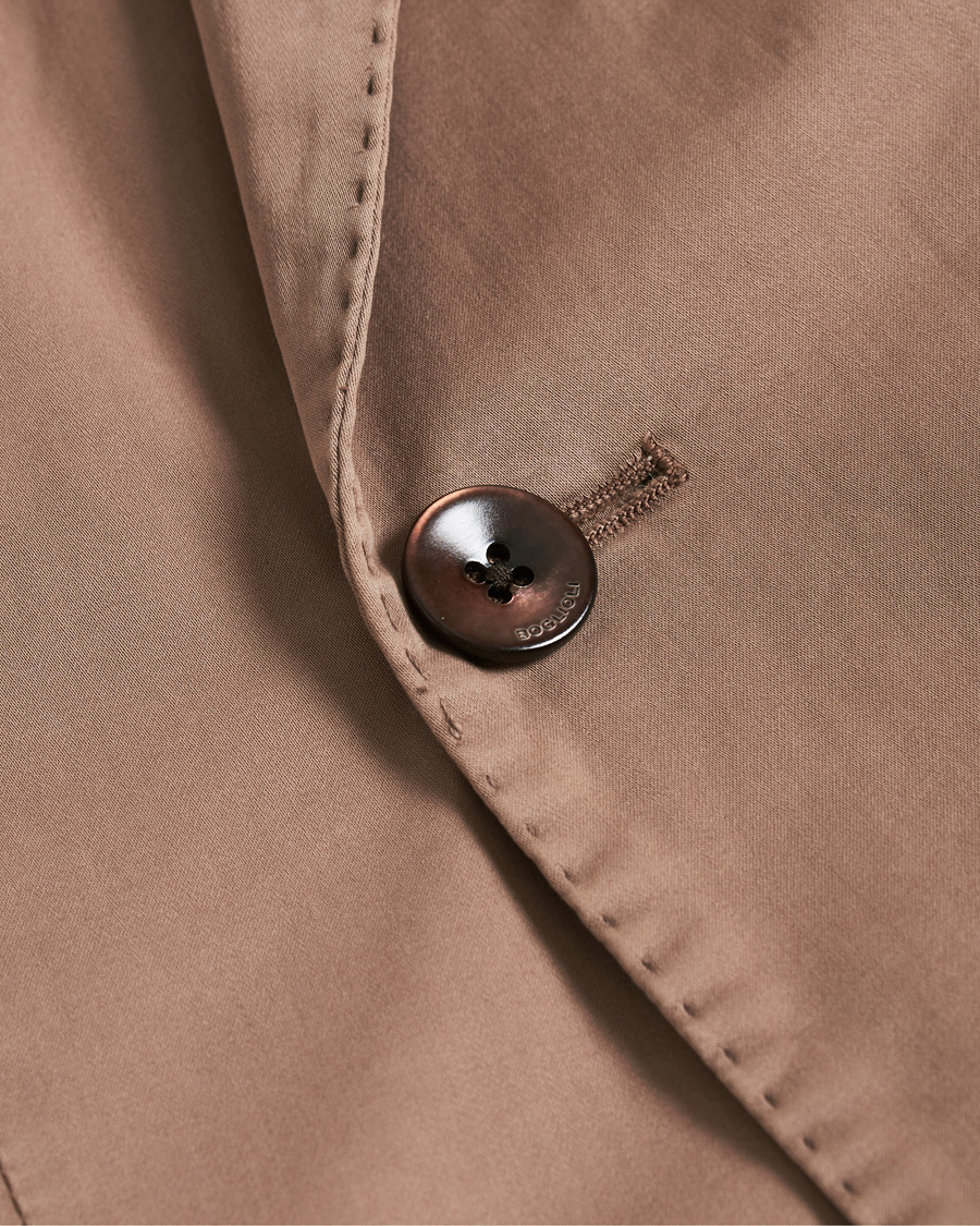 Hombres | Blazers | Boglioli | K Jacket Double Breasted Cotton Blazer Tobacco