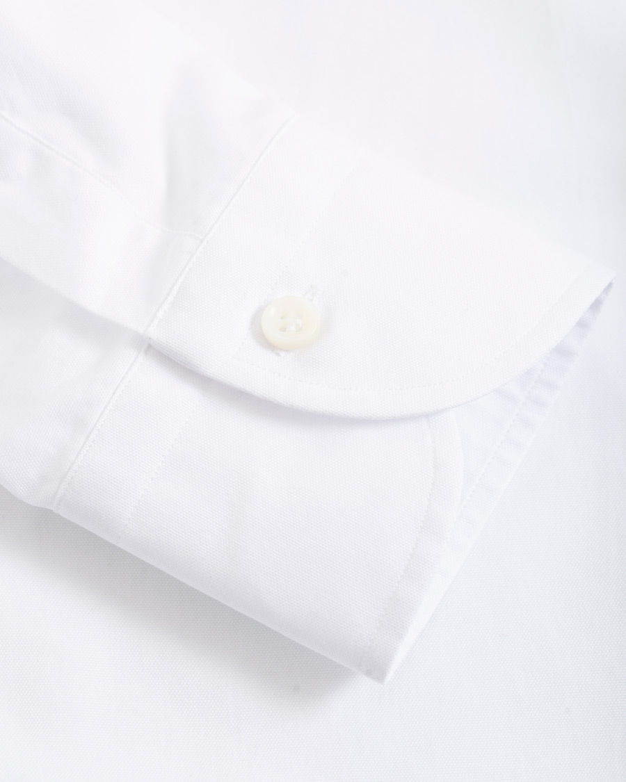 Hombres | Camisas | Mazzarelli | Soft Oxford Button Down Shirt White