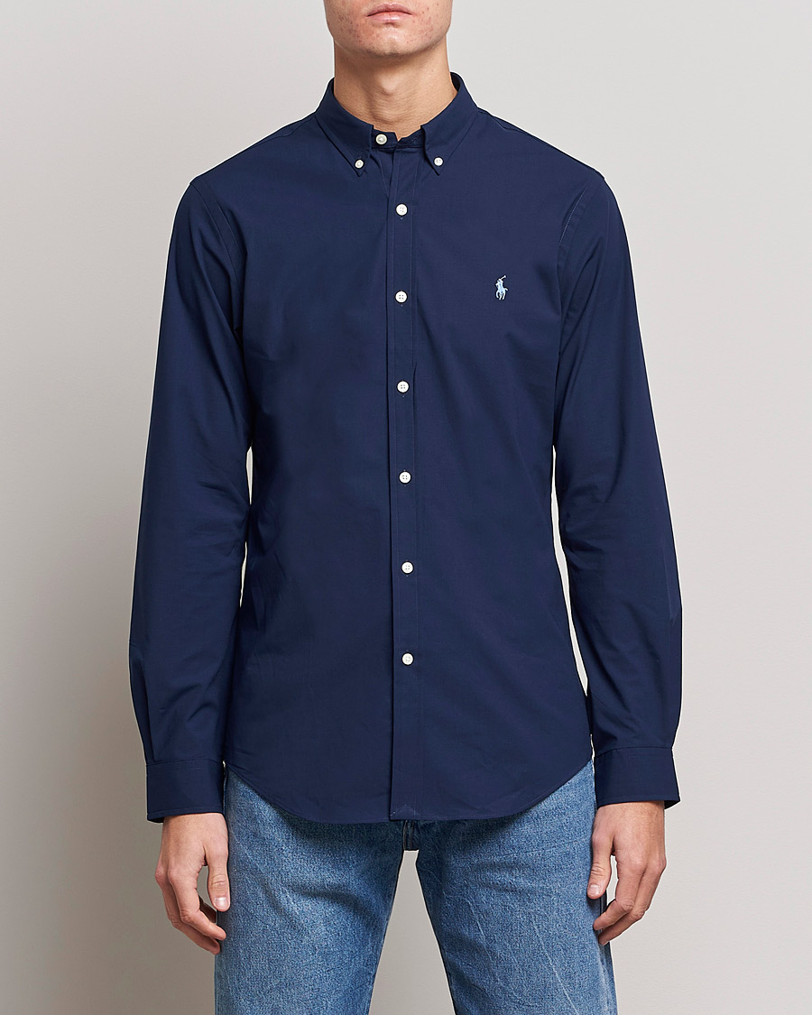 Hombres | Camisas casuales | Polo Ralph Lauren | Slim Fit Shirt Poplin Newport Navy