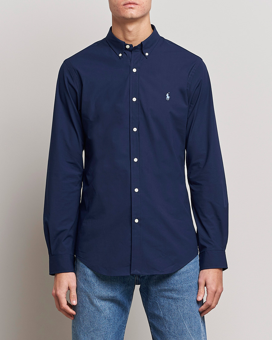Hombres | Camisas | Polo Ralph Lauren | Slim Fit Shirt Poplin Newport Navy