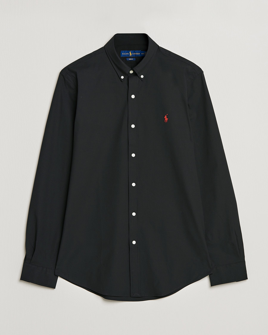 Hombres | Camisas | Polo Ralph Lauren | Slim Fit Shirt Poplin Polo Black
