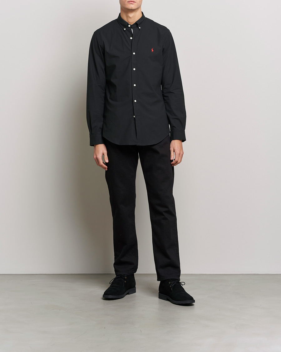 Hombres | Camisas | Polo Ralph Lauren | Slim Fit Shirt Poplin Polo Black
