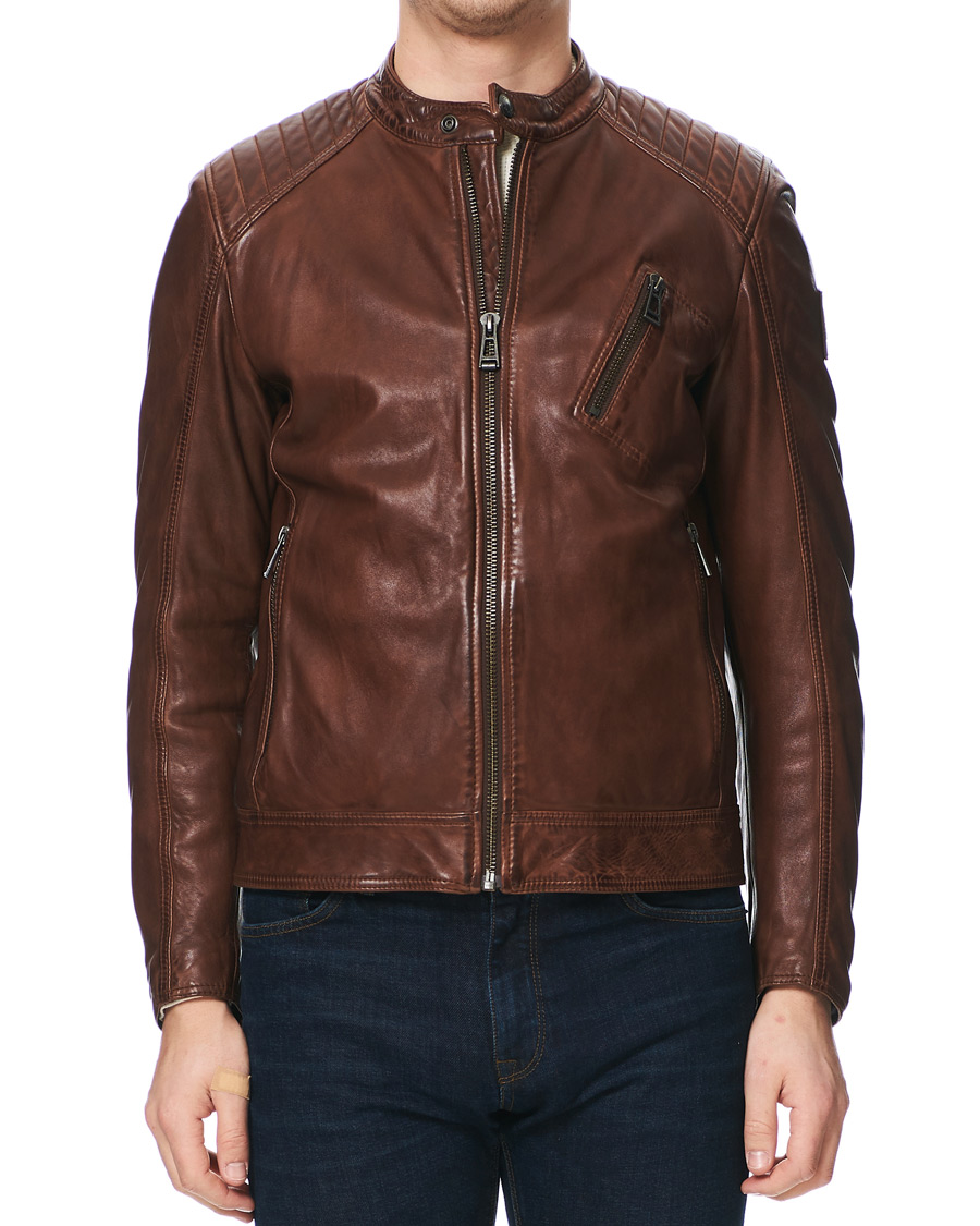 Hombres | Abrigos y chaquetas | Belstaff | V Racer 2.0 Leather Jacket Light Brown