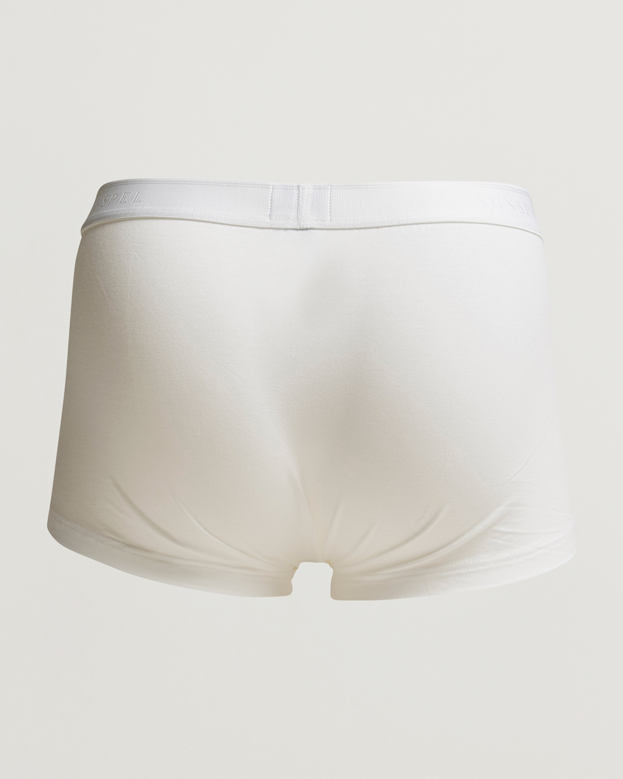 Hombres | Best of British | Sunspel | 2-Pack Cotton Stretch Trunk White