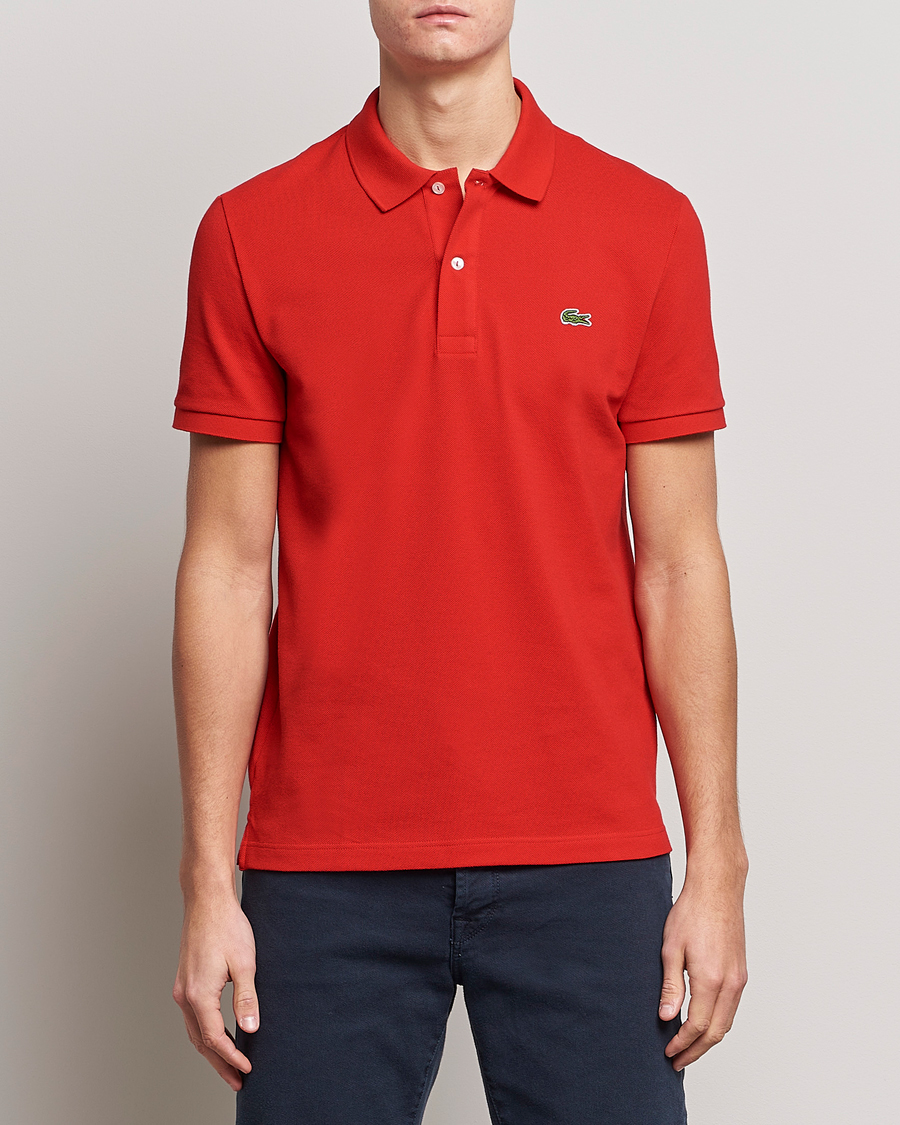 Hombres | Polos | Lacoste | Slim Fit Polo Piké Red