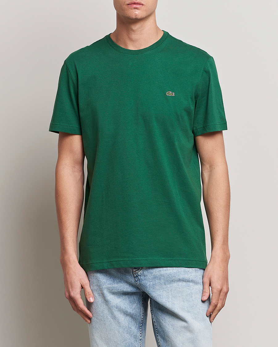 Hombres | Camisetas de manga corta | Lacoste | Crew Neck T-Shirt Green