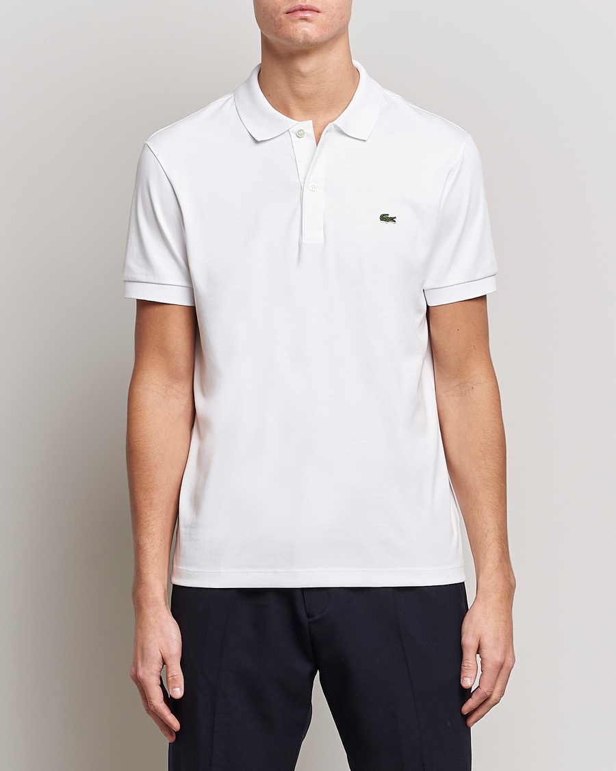 Hombres | Polos | Lacoste | Pima Interlock Piké White