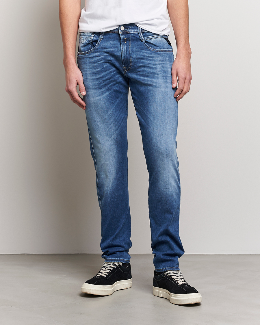 Hombres | Slim fit | Replay | Anbass Hyperflex Bio Jeans  Medium Blue