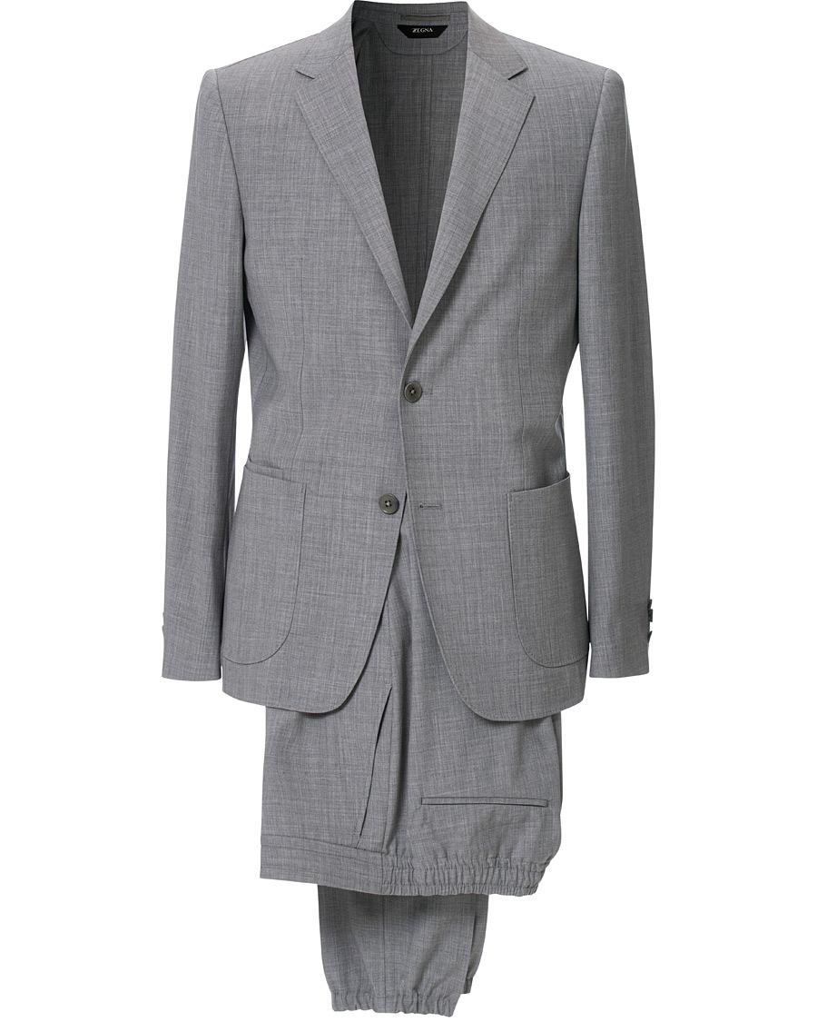 Hombres | Trajes | Z Zegna | Techmerino Washable Wool Suit Light Grey
