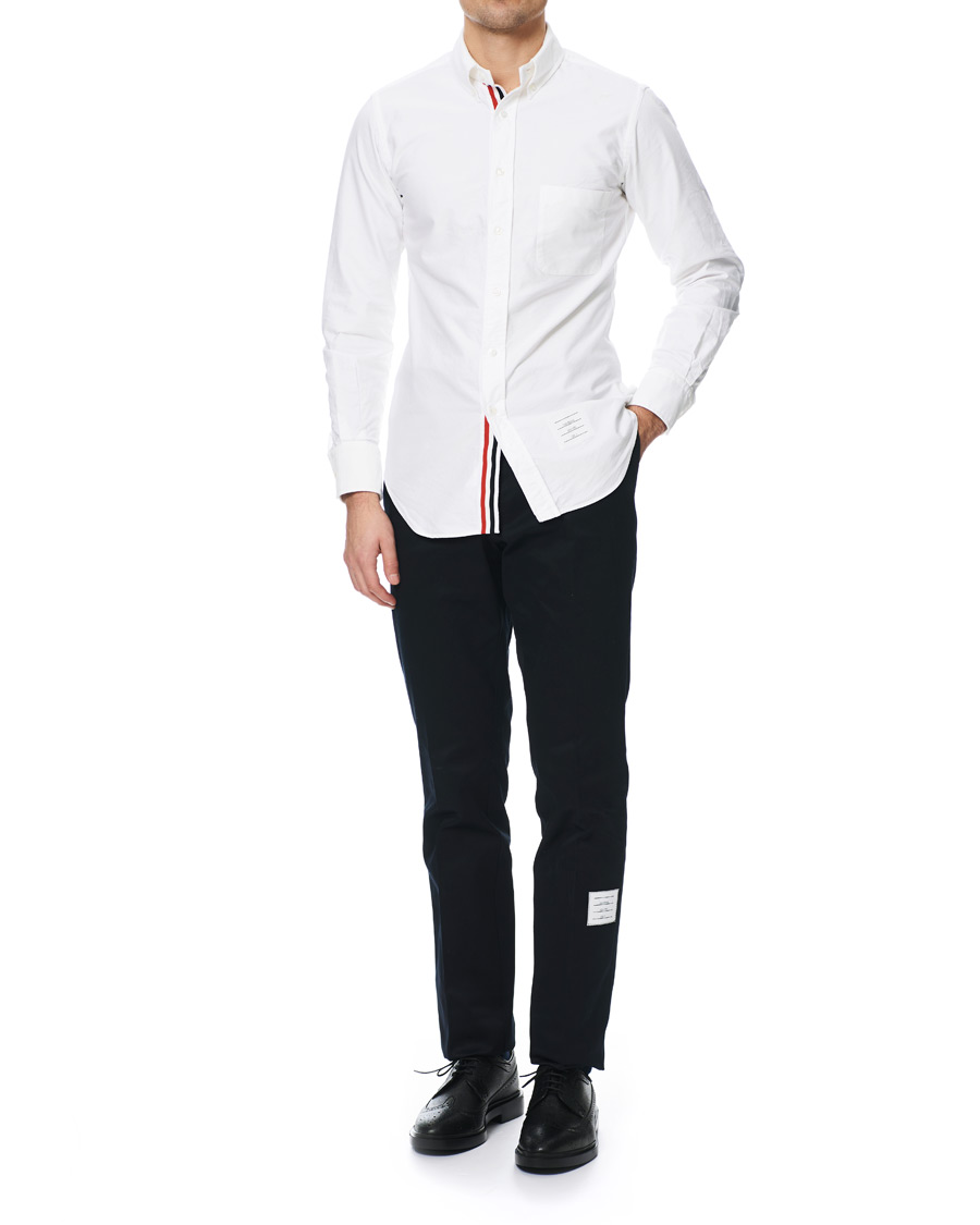 Hombres | Camisas | Thom Browne | Contrast Oxford Button Down Shirt White