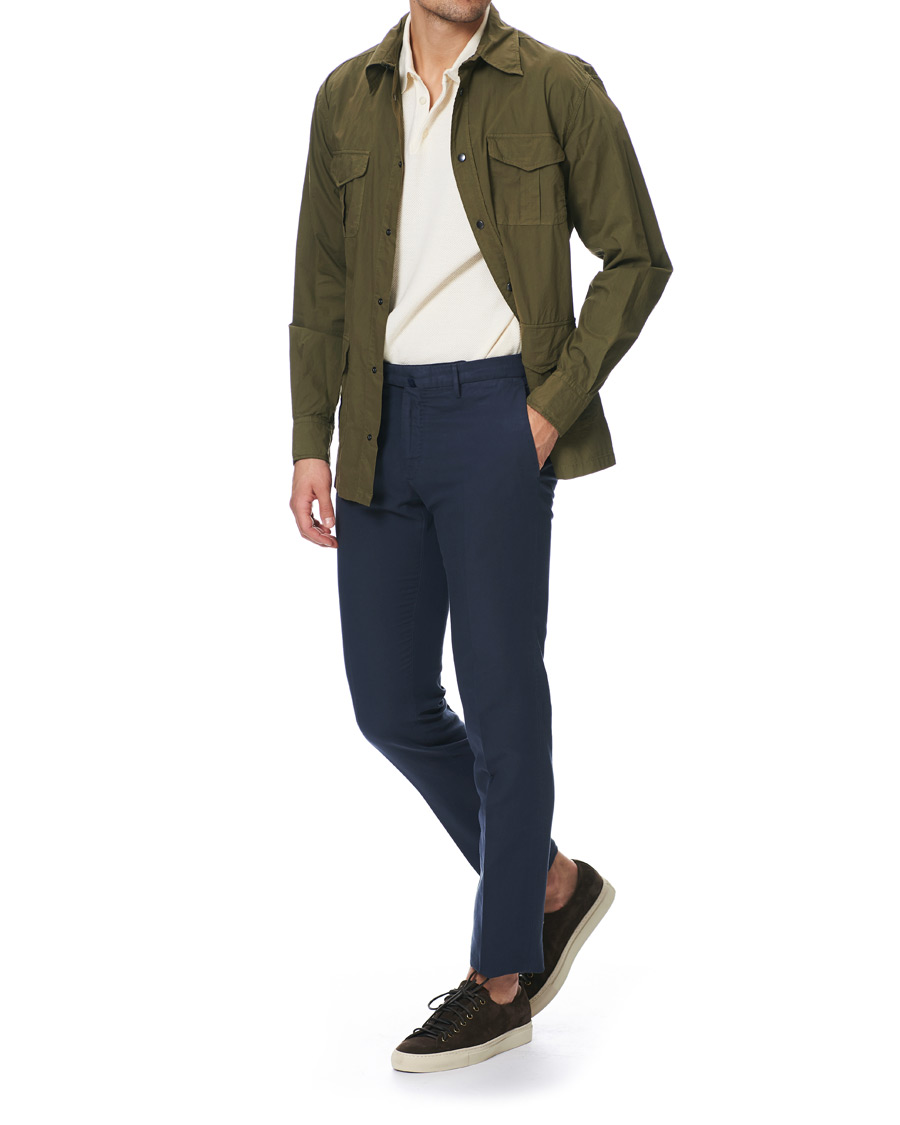 Hombres | Pantalones | Incotex | Slim Fit Chinolino Trousers Navy