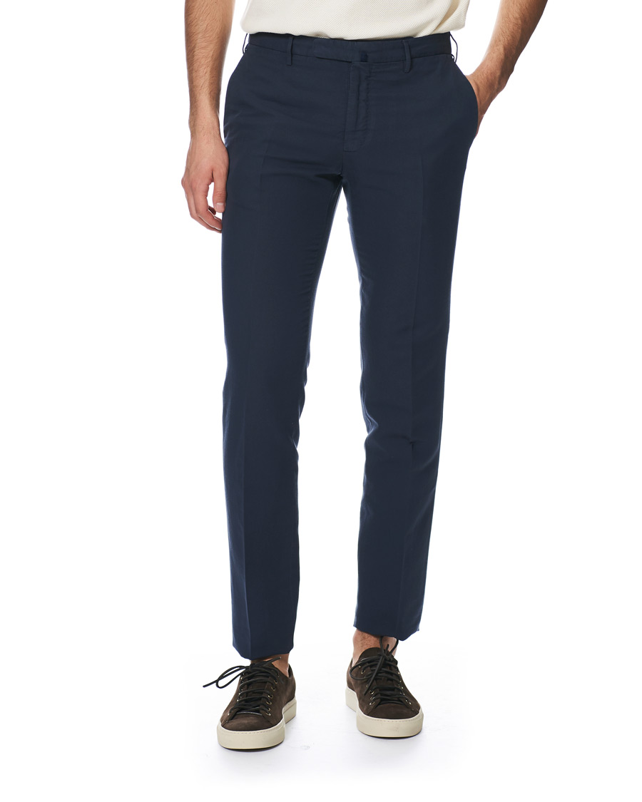 Hombres | Pantalones | Incotex | Slim Fit Chinolino Trousers Navy
