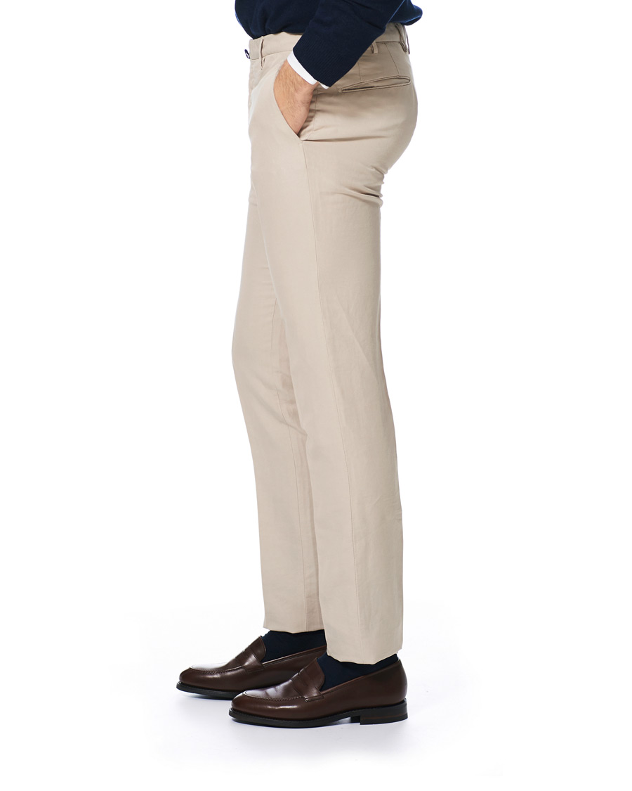 Hombres | Pantalones | Incotex | Slim Fit Chinolino Trousers Beige