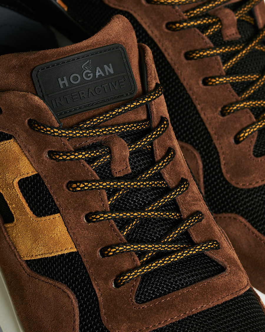 Hombres | Hogan Icube Running Sneaker Brown/Rust Suede | Hogan | Icube Running Sneaker Brown/Rust Suede