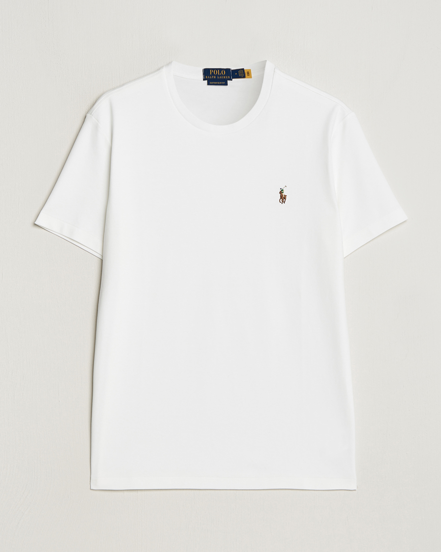 Hombres | Camisetas | Polo Ralph Lauren | Luxury Pima Cotton Crew Neck T-Shirt White