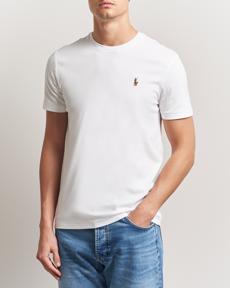 Hombres | Camisetas | Polo Ralph Lauren | Luxury Pima Cotton Crew Neck T-Shirt White