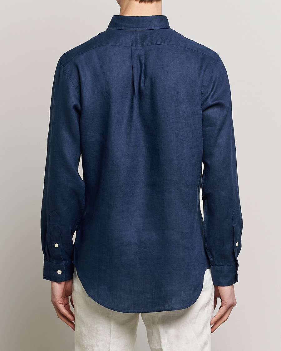 Hombres | Camisas | Polo Ralph Lauren | Custom Fit Linen Button Down Newport Navy