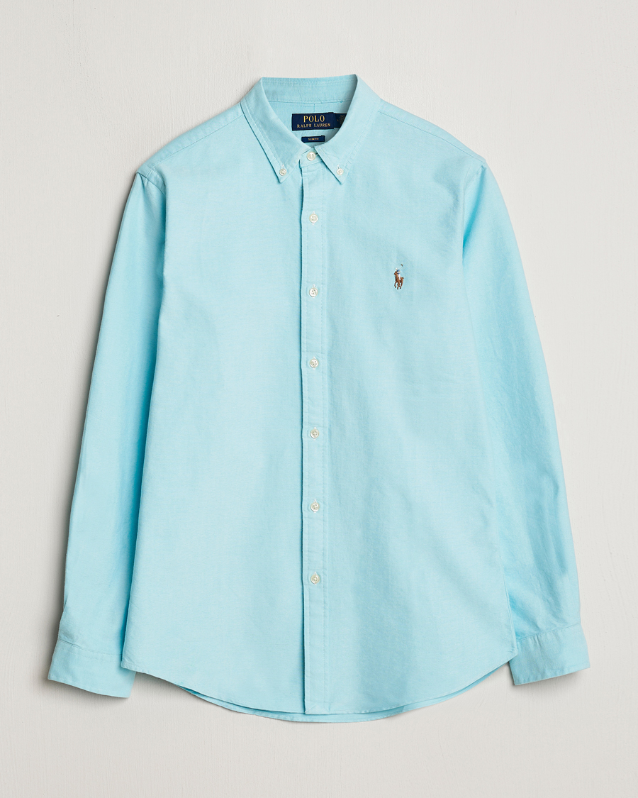 Hombres | Camisas | Polo Ralph Lauren | Slim Fit Oxford Button Down Shirt Aegean Blue