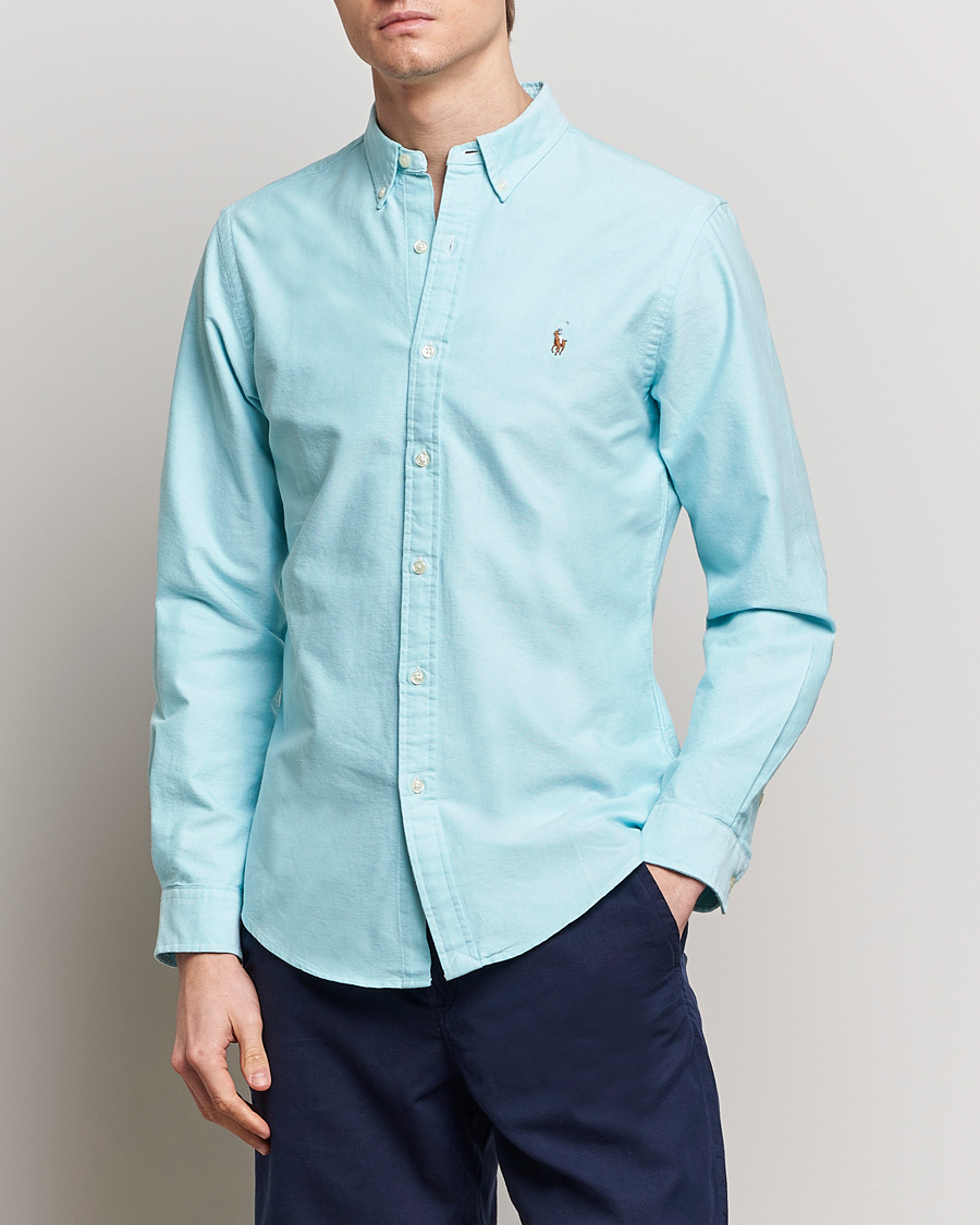 Hombres | Camisas | Polo Ralph Lauren | Slim Fit Oxford Button Down Shirt Aegean Blue