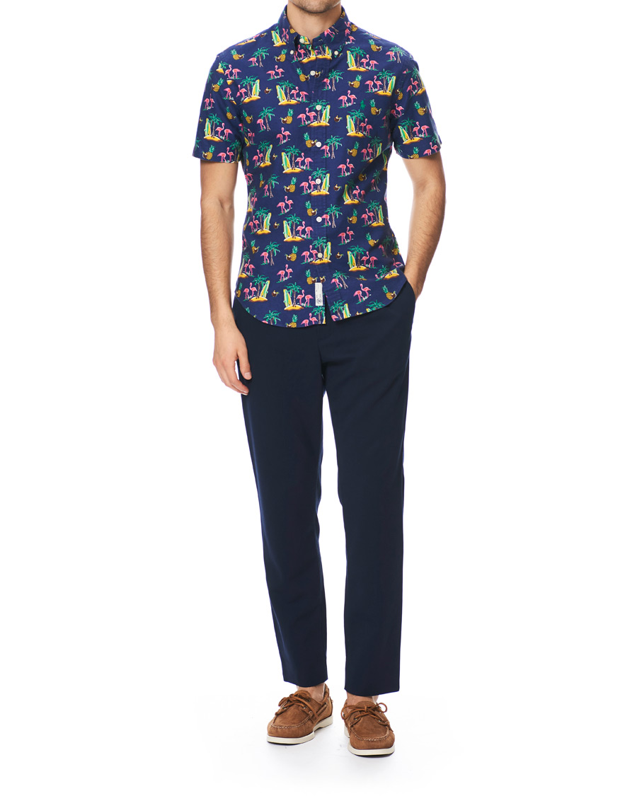 Hombres | Camisas | Polo Ralph Lauren | Slim Fit Printed Short Sleeve Shirt Coconut Flamingo