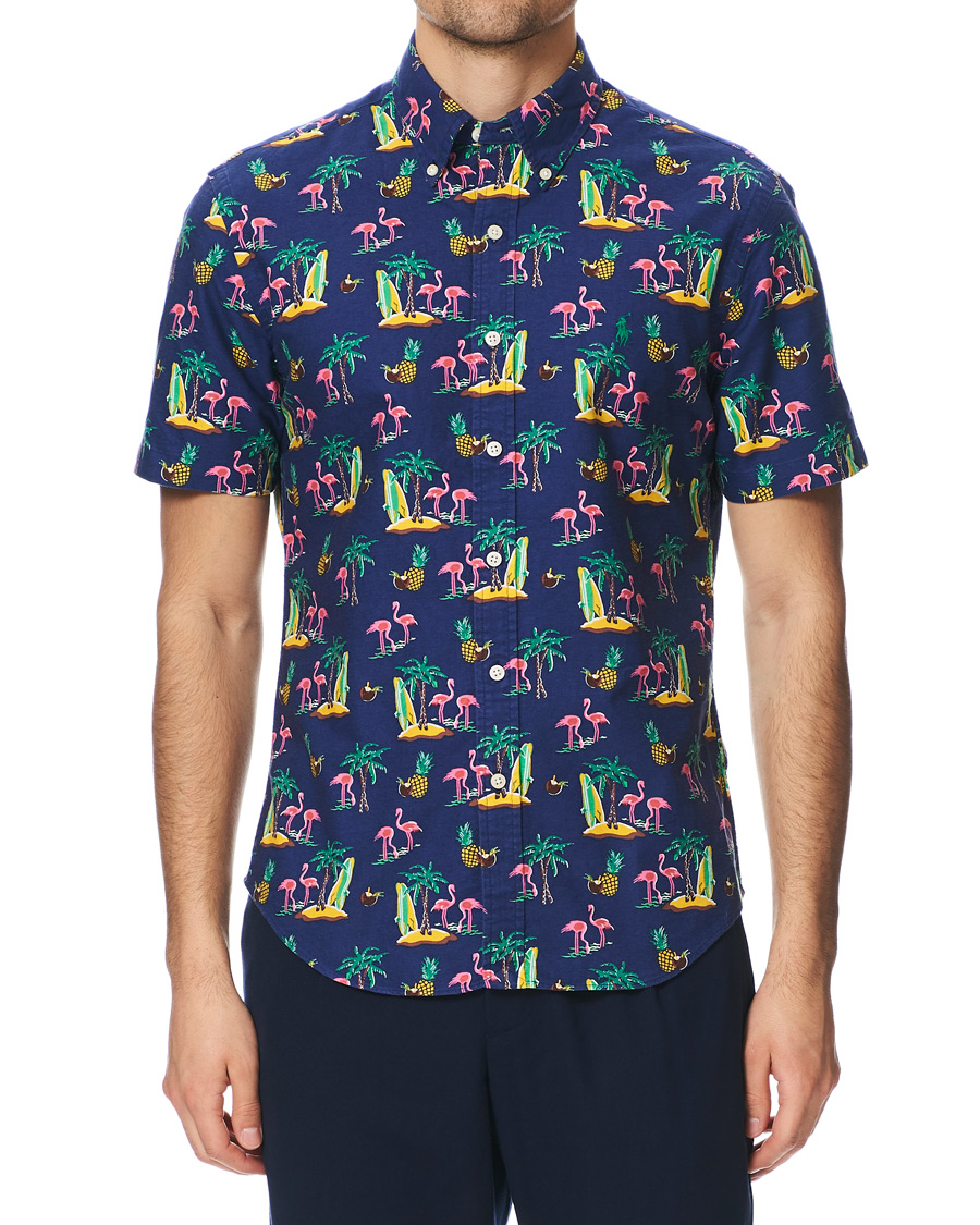 Hombres | Camisas | Polo Ralph Lauren | Slim Fit Printed Short Sleeve Shirt Coconut Flamingo