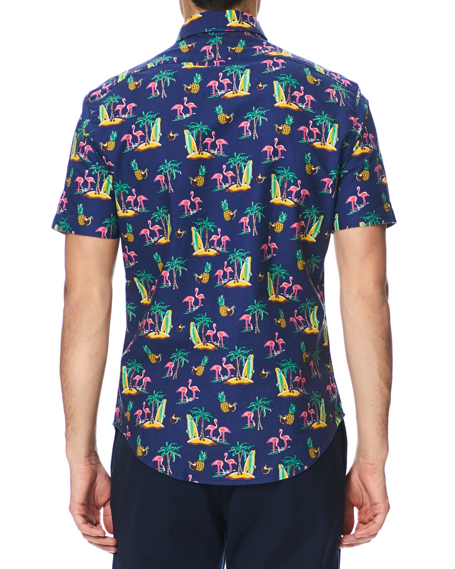 Hombres | Camisas | Polo Ralph Lauren | Slim Fit Printed Short Sleeve Shirt Coconut Flamingo