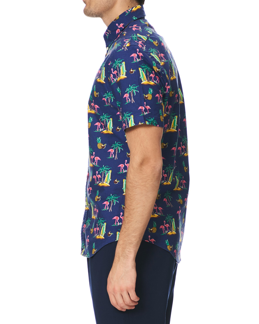 Hombres | Camisas | Polo Ralph Lauren | Slim Fit Printed Short Sleeve Shirt Coconut Flamingo