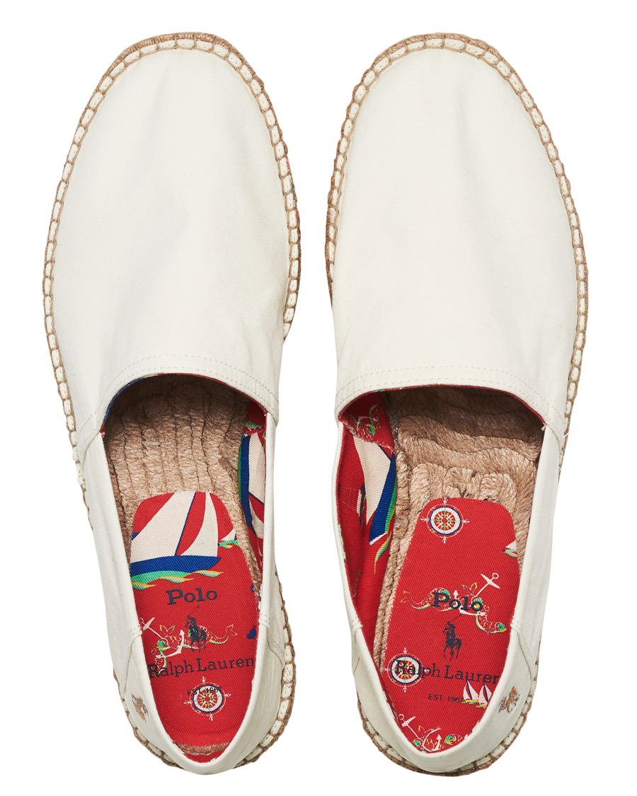 Hombres | Polo Ralph Lauren Cevio Washed Canvas Espandrilles Creme | Polo Ralph Lauren | Cevio Washed Canvas Espandrilles Creme