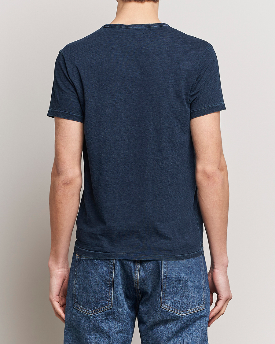 Hombres | Camisetas | RRL | Short Sleeve Pocket Tee Rinsed Indigo