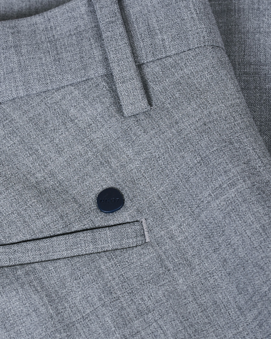 Hombres | Pantalones | NN07 | Theo Wool Trousers Grey Melange