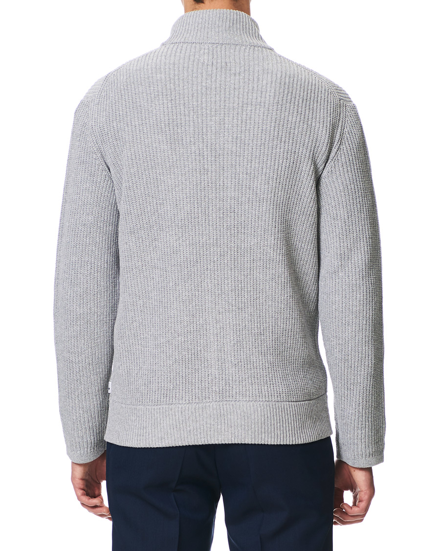 Hombres | Jerséis y prendas de punto | NN07 | Piet Full Zip Medium Grey