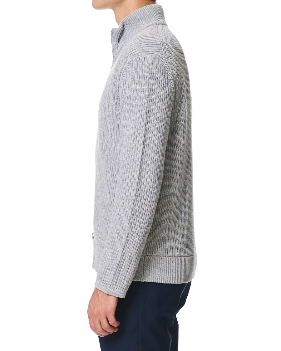 Hombres | Jerséis y prendas de punto | NN07 | Piet Full Zip Medium Grey