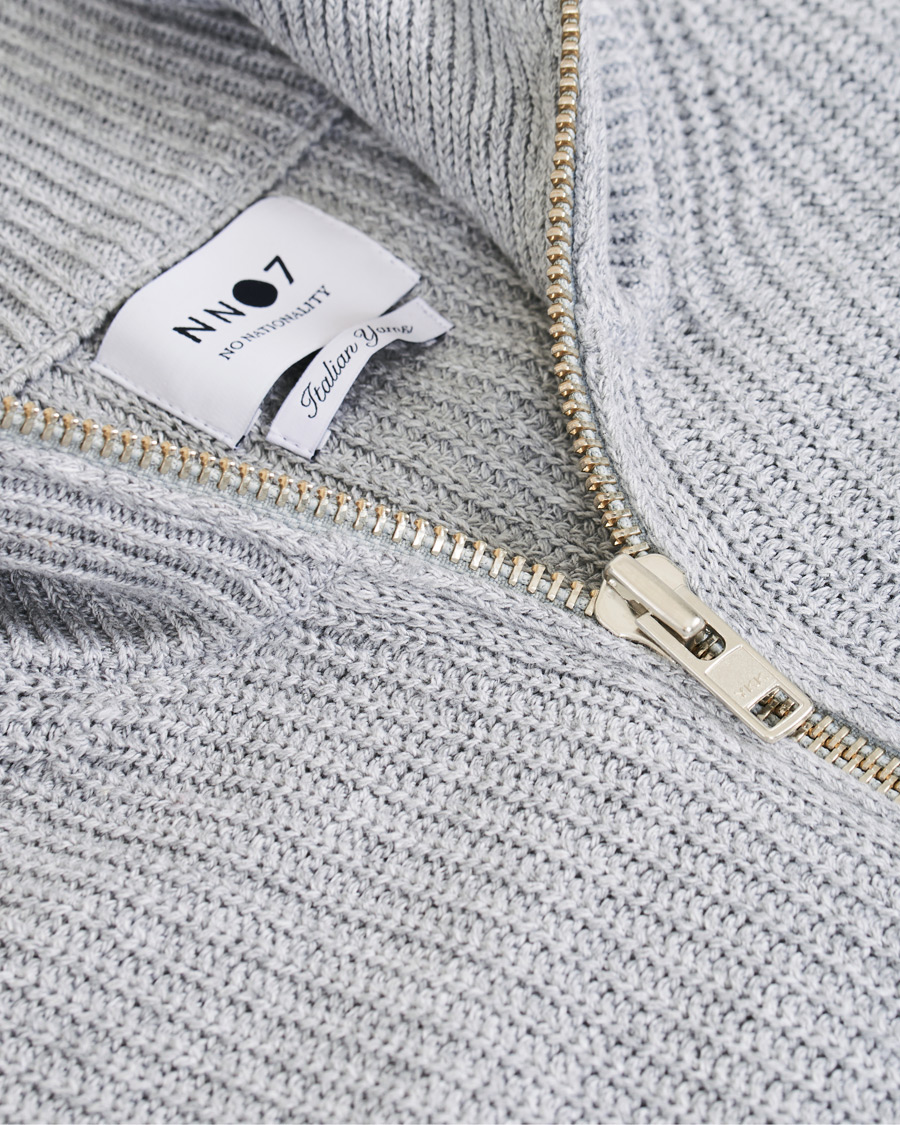Hombres | Jerséis y prendas de punto | NN07 | Piet Full Zip Medium Grey