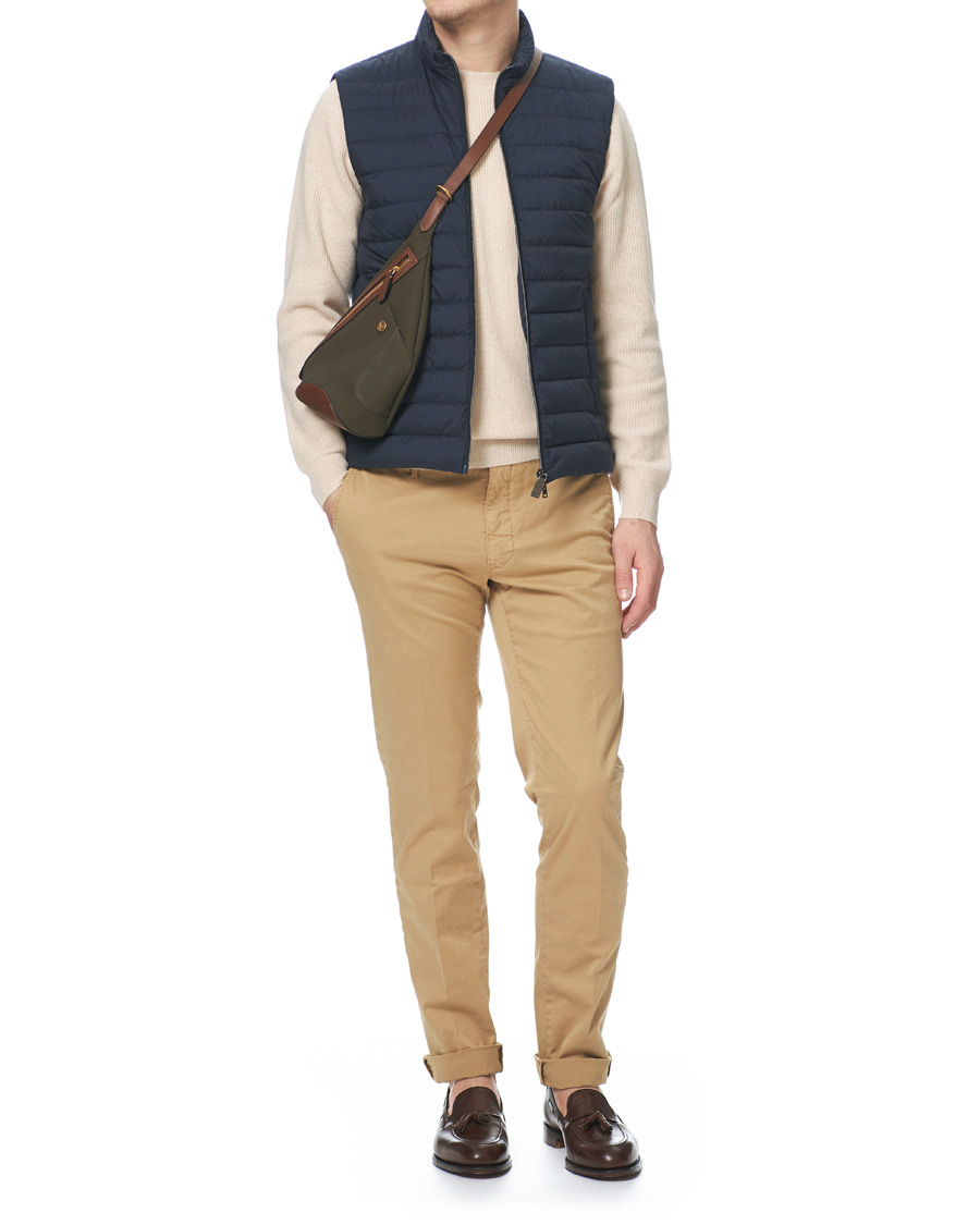 Hombres | Abrigos y chaquetas | Herno | Nuage Matt Nylon Vest Deep Blue