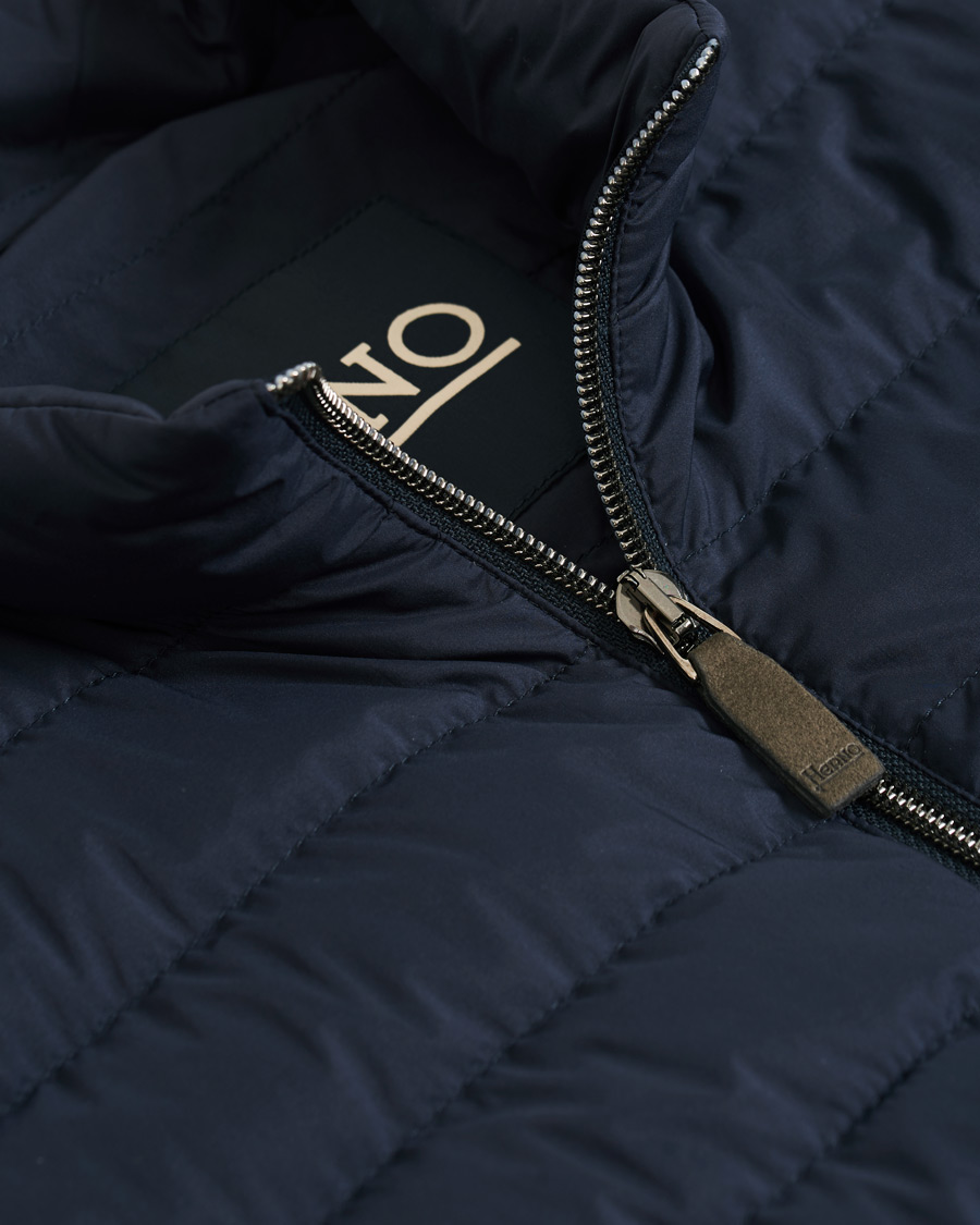 Hombres | Abrigos y chaquetas | Herno | Nuage Matt Nylon Vest Deep Blue
