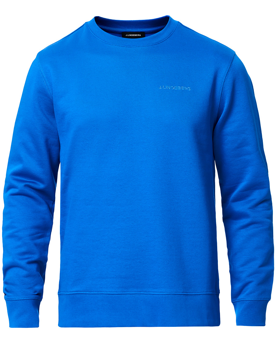 Hombres | Jerséis y prendas de punto | J.Lindeberg | Throw Crew Neck Sweatshirt Yale Blue