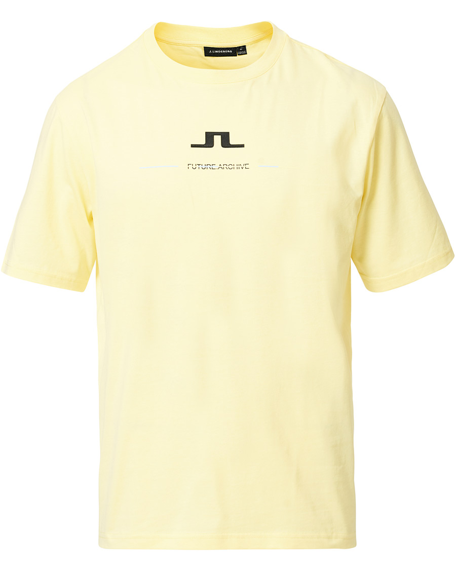 Hombres | Camisetas | J.Lindeberg | Dale Distinct Future Archive Crew Neck Tee Yellow