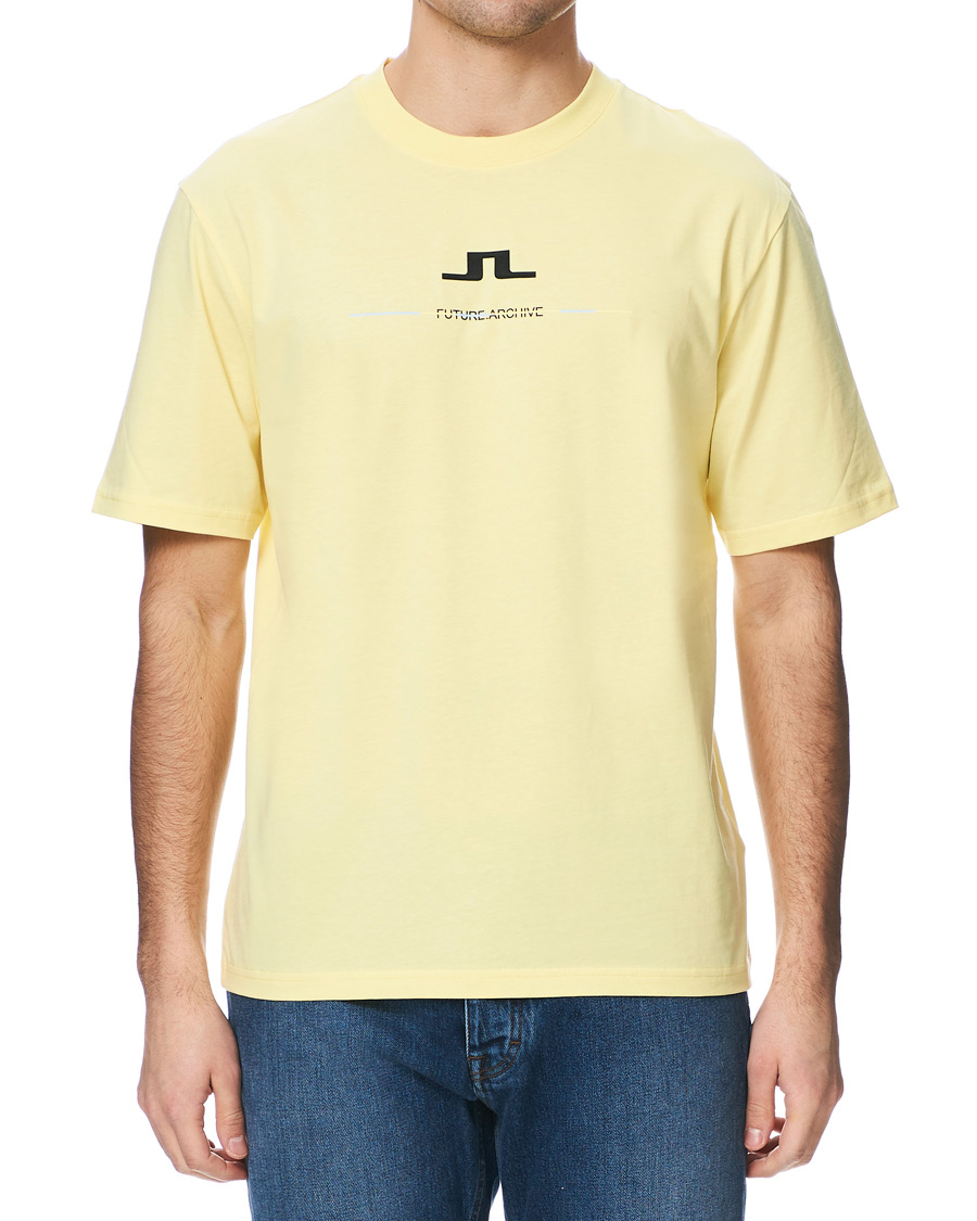 Hombres | Camisetas | J.Lindeberg | Dale Distinct Future Archive Crew Neck Tee Yellow