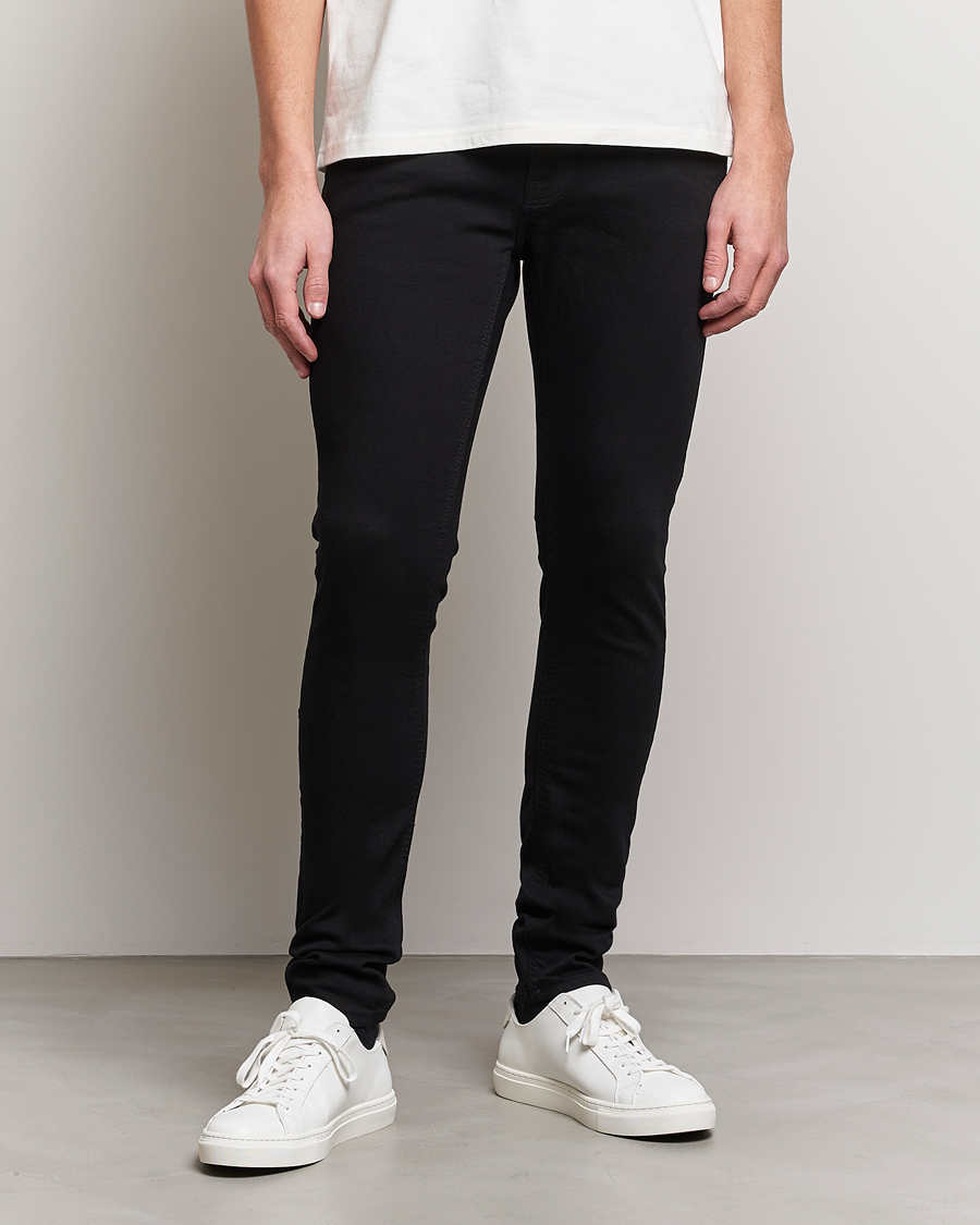 Hombres | Slim fit | Nudie Jeans | Tight Terry Jeans Ever Black