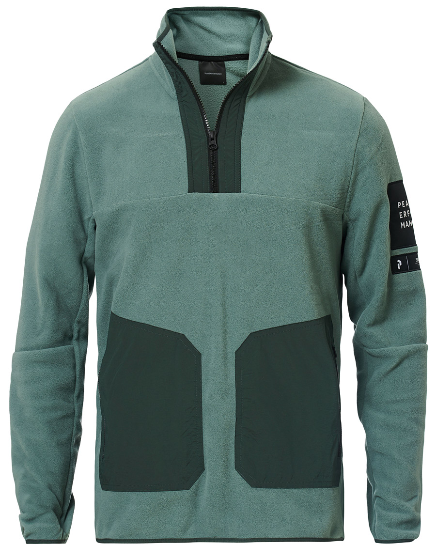 Hombres | Jerséis y prendas de punto | Peak Performance | Tech Fleece Half Zip Green