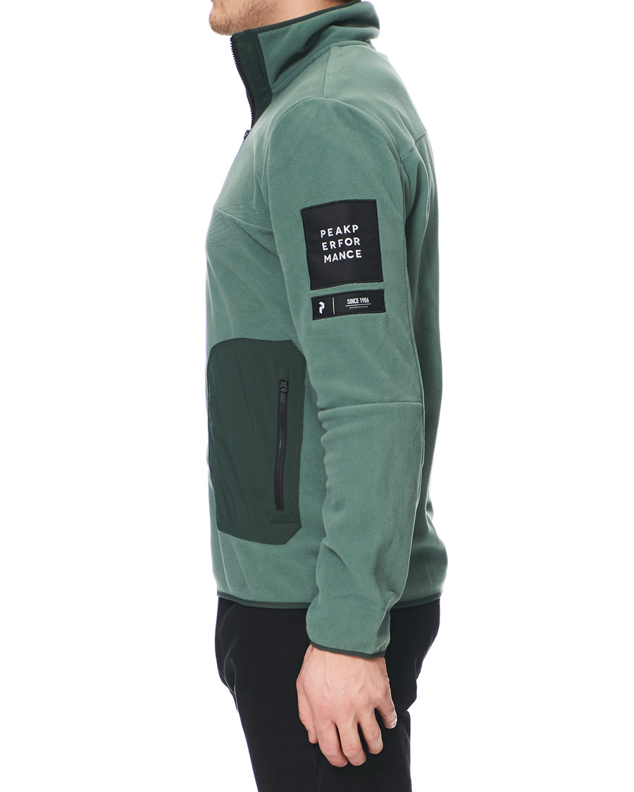 Hombres | Jerséis y prendas de punto | Peak Performance | Tech Fleece Half Zip Green