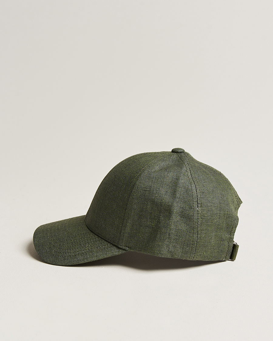 Hombres | Sombreros y gorras | Varsity Headwear | Linen Baseball Cap French Olive