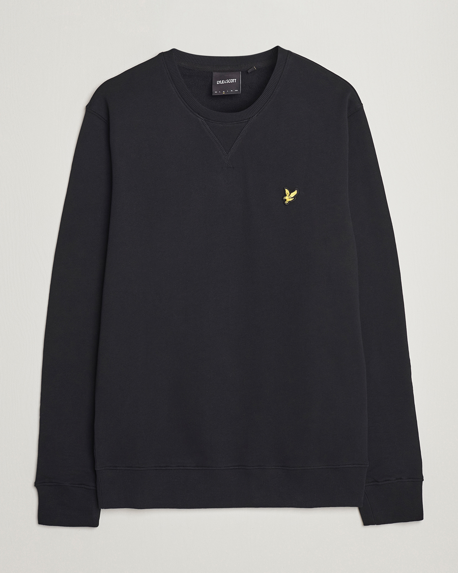 Hombres | Jerséis y prendas de punto | Lyle & Scott | Crew Neck Sweatshirt Jet Black