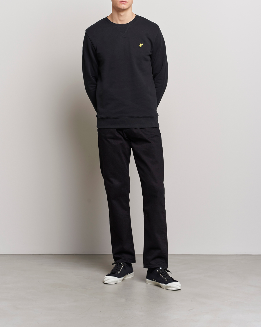 Hombres | Jerséis y prendas de punto | Lyle & Scott | Crew Neck Sweatshirt Jet Black
