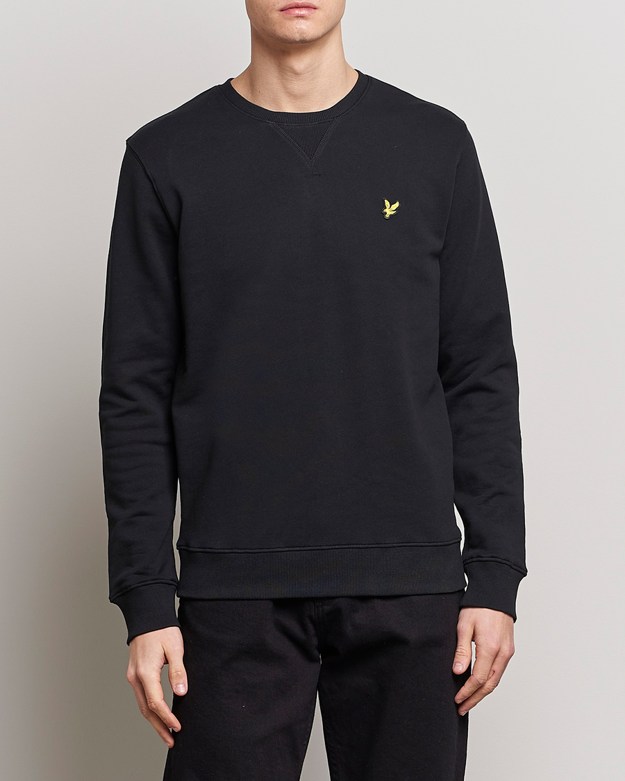 Hombres | Jerséis y prendas de punto | Lyle & Scott | Crew Neck Sweatshirt Jet Black