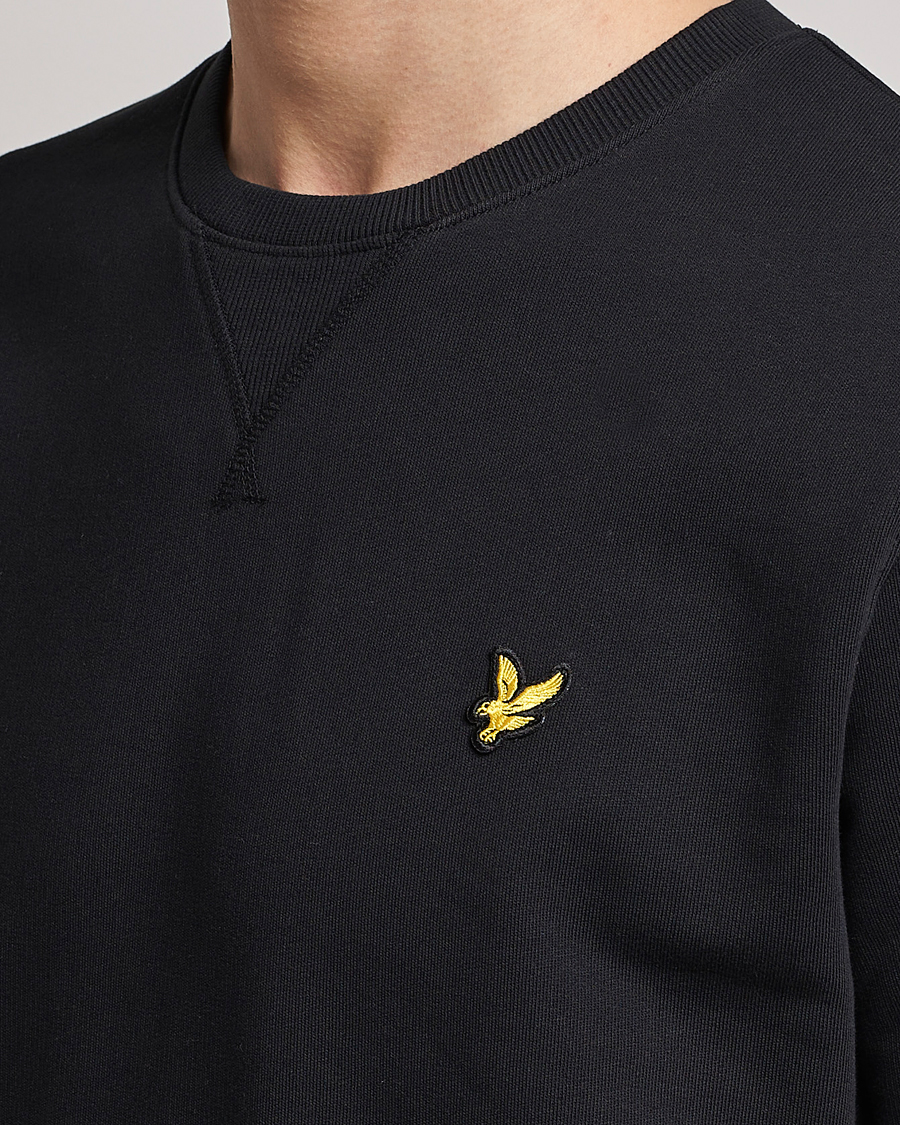 Hombres | Jerséis y prendas de punto | Lyle & Scott | Crew Neck Sweatshirt Jet Black
