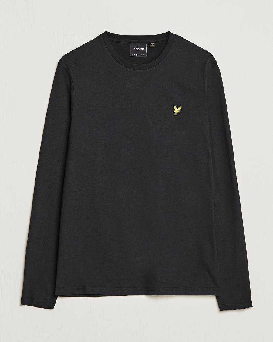 Hombres | Camisetas | Lyle & Scott | Long Sleeve Crew Neck T-Shirt Jet Black