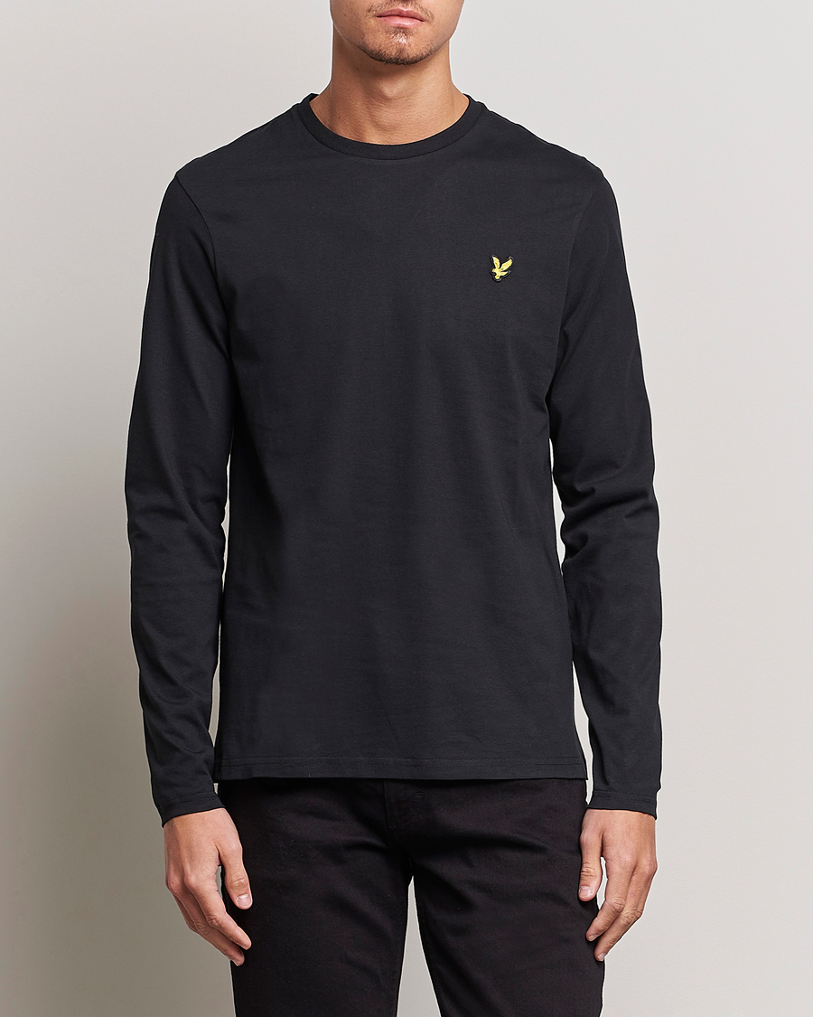 Hombres | Camisetas | Lyle & Scott | Long Sleeve Crew Neck T-Shirt Jet Black